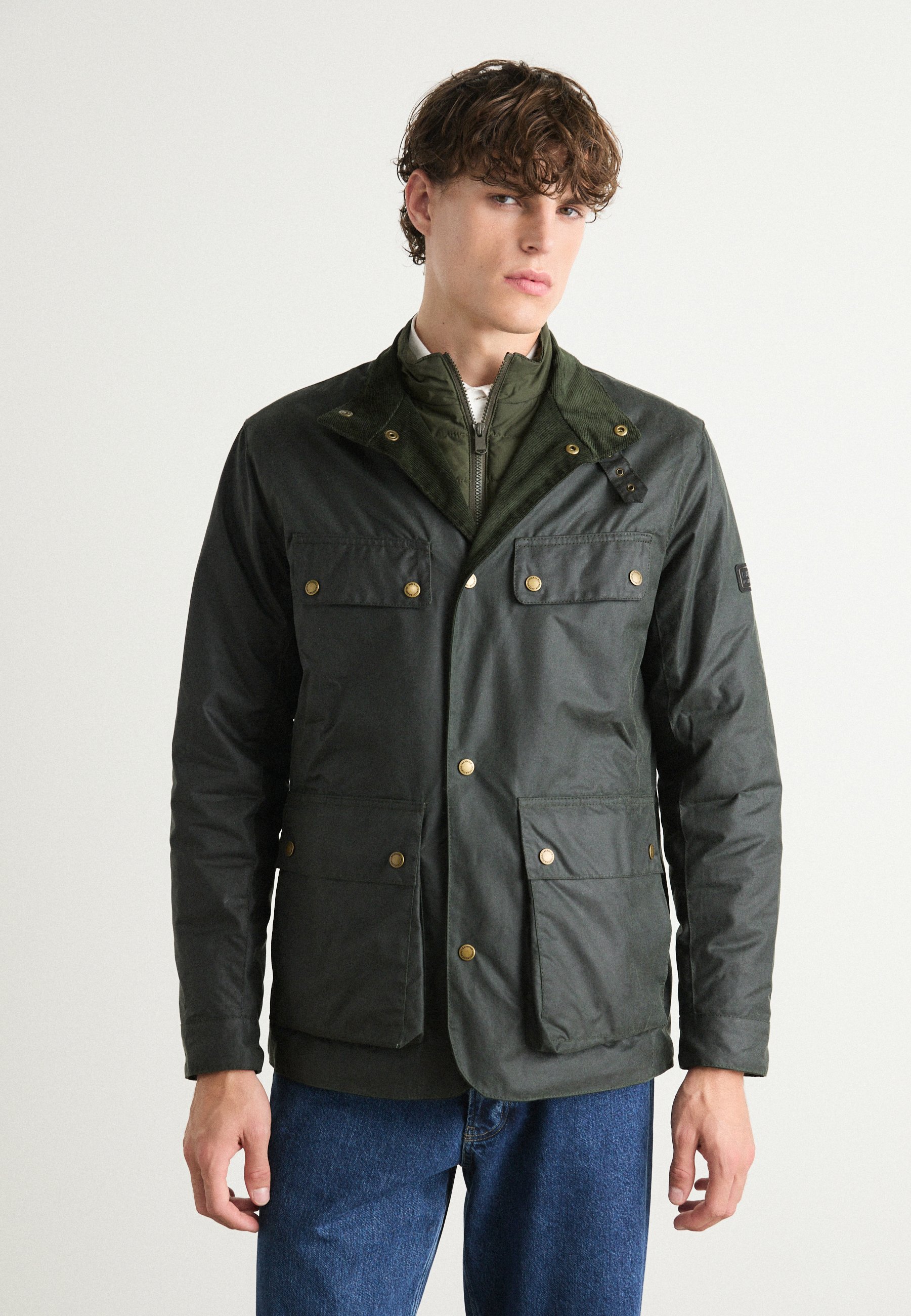 Waxed Cotton Jacket Sage Leather Duke Waxed Barbour Jacket Barbour
