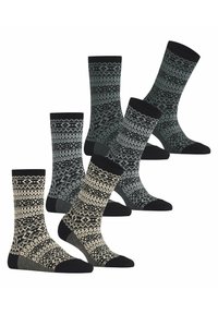 Esprit Sami Pattern 3-Pack - Socken - black