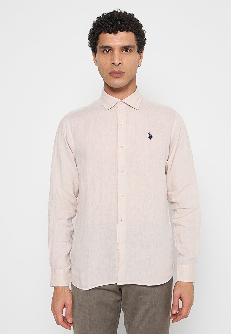 U.S. Polo Assn. Overhemd lichtblauw gemêleerd