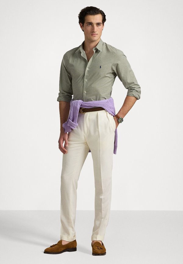 SLIM FIT GINGHAM STRETCH POPLIN SHIRT - Hemd