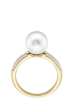 MIT MUSCHELKERN-PERLE UND ZIRKONIA - Ring - gold-coloured