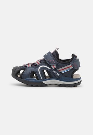 Geox JR BOREALIS - Trekkingsandaler - navy/red