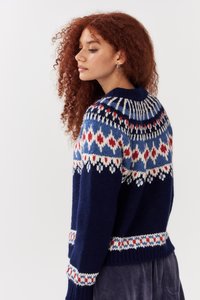 BDG Urban Outfitters BOXY FAIR ISLE - Ζακέτα - navy
