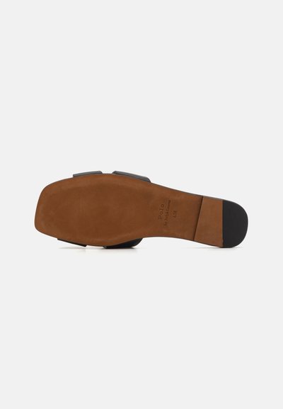 Polo Ralph Lauren LEATHER O-RING SANDAL - Natikači - black