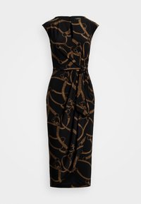 Belting Print Jersey Tie Front Dress - Cocktailkleid/festliches Kleid - black