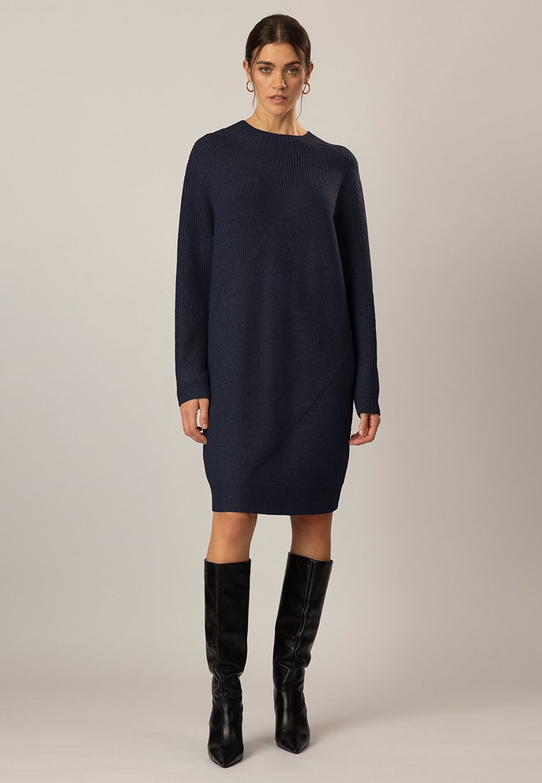 Apart Gebreide jurk donkerblauw