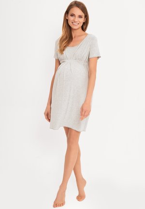 BAMBOO MATERNITY & NURSING  BASIC - Nightie - grey