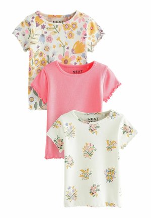 SHORT SLEEVE  3 PACK REGULAR FIT - Printtipaita - pink floral