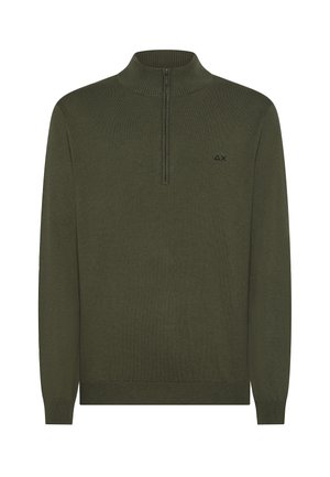 HALF ZIP SWEATER  - Maglione - militare scuro