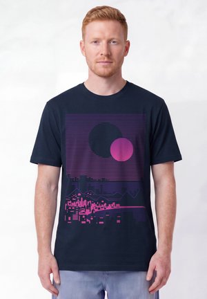 watapparel, SUN AND MOON SKYLINE UNISEX - T-Shirt print - french navy