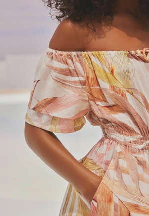 Next OFF SHOULDER TALL  REGULAR FIT - Overall / Jumpsuit - cream botanical
