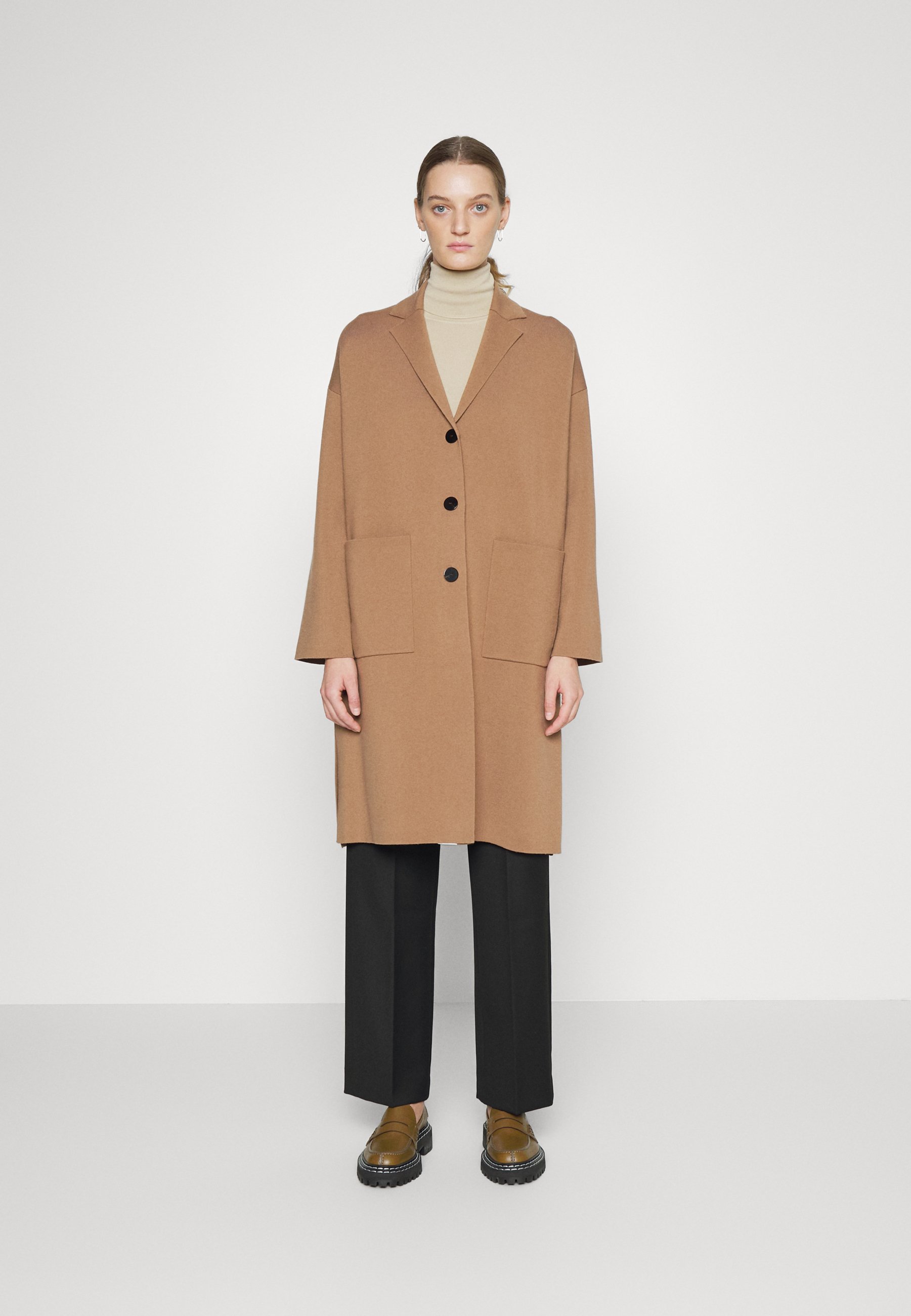 theory beige coat