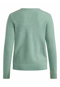 VILA VIRIL L/S V-NECK TOP - Camisola - grayed jade