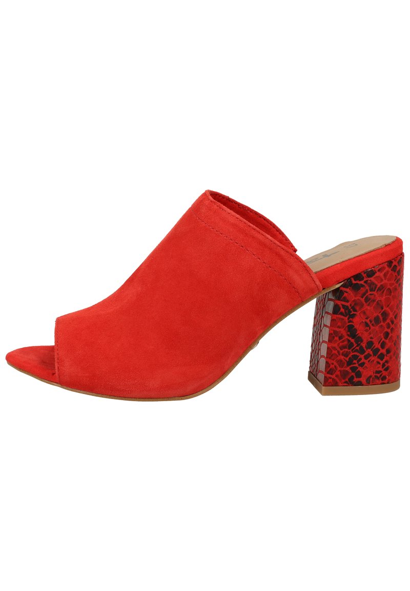 Tamaris Heeled mules - fire/snake 524