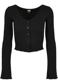 CROPPED RIB - Maglietta a manica lunga - black