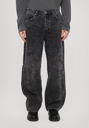 MAXX STENCIL STITCH - Jeans Relaxed Fit - black
