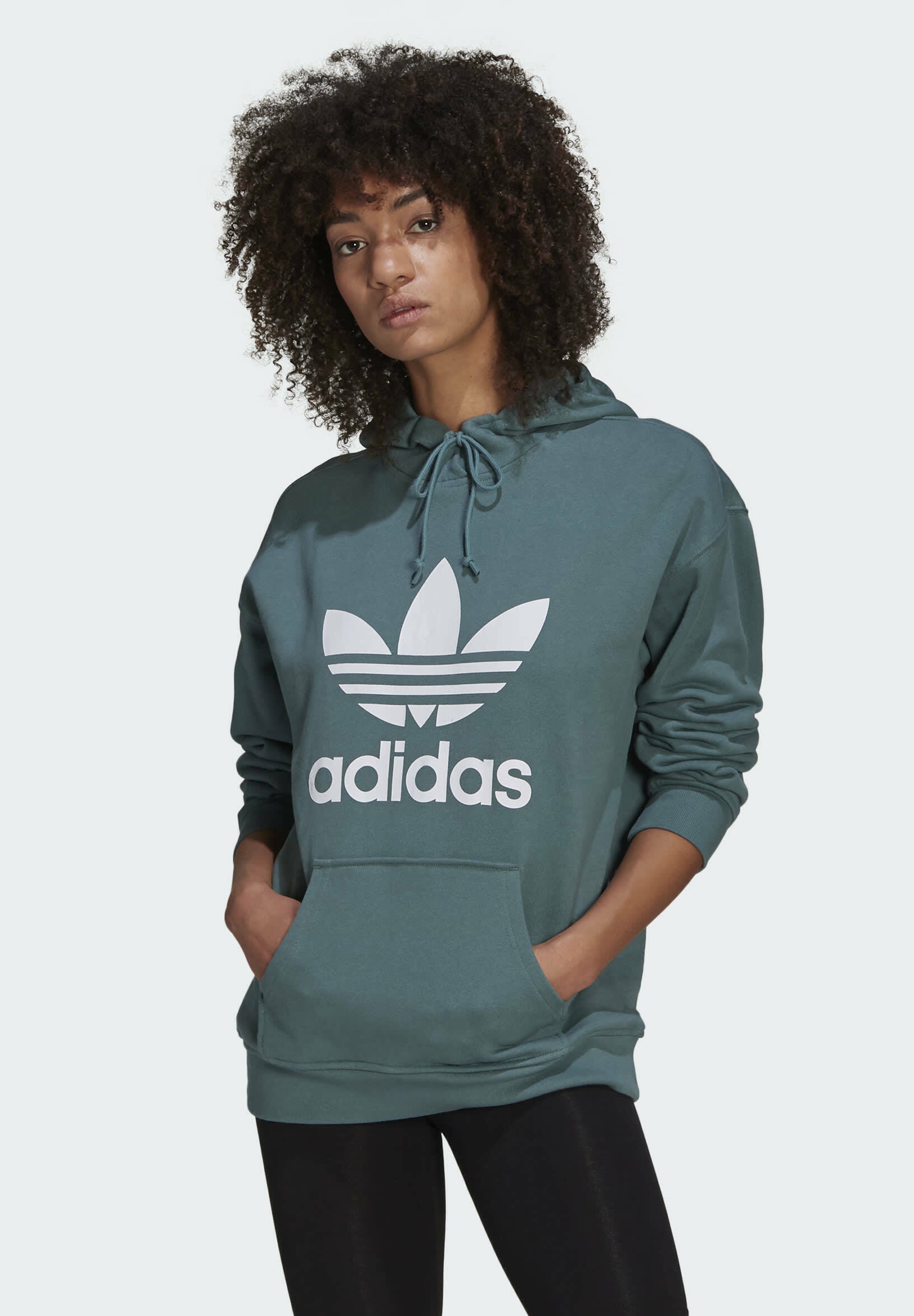 trefoil hoodie green