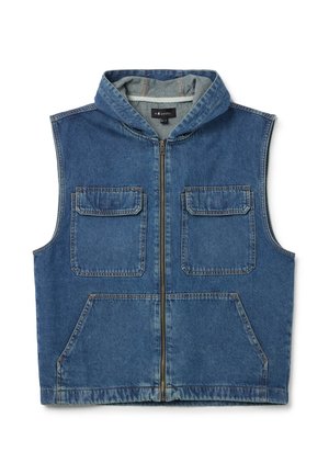 B.ANGEL FULL-ZIP WITH HOOD - Waistcoat - denim