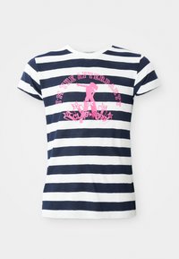 I'M THE AFTERPARTY STRIPE - T-shirt imprimé - dark blue/white