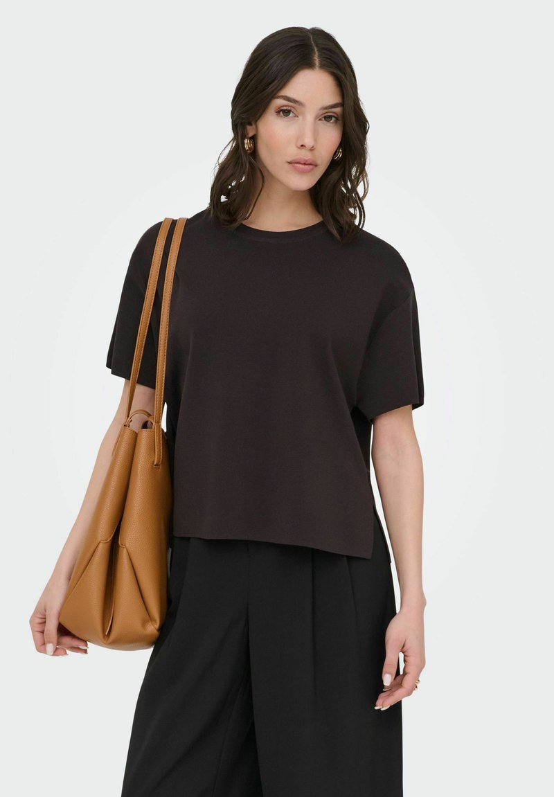 JDY – T-Shirt-Kleid in Grün mit Bindedetail
