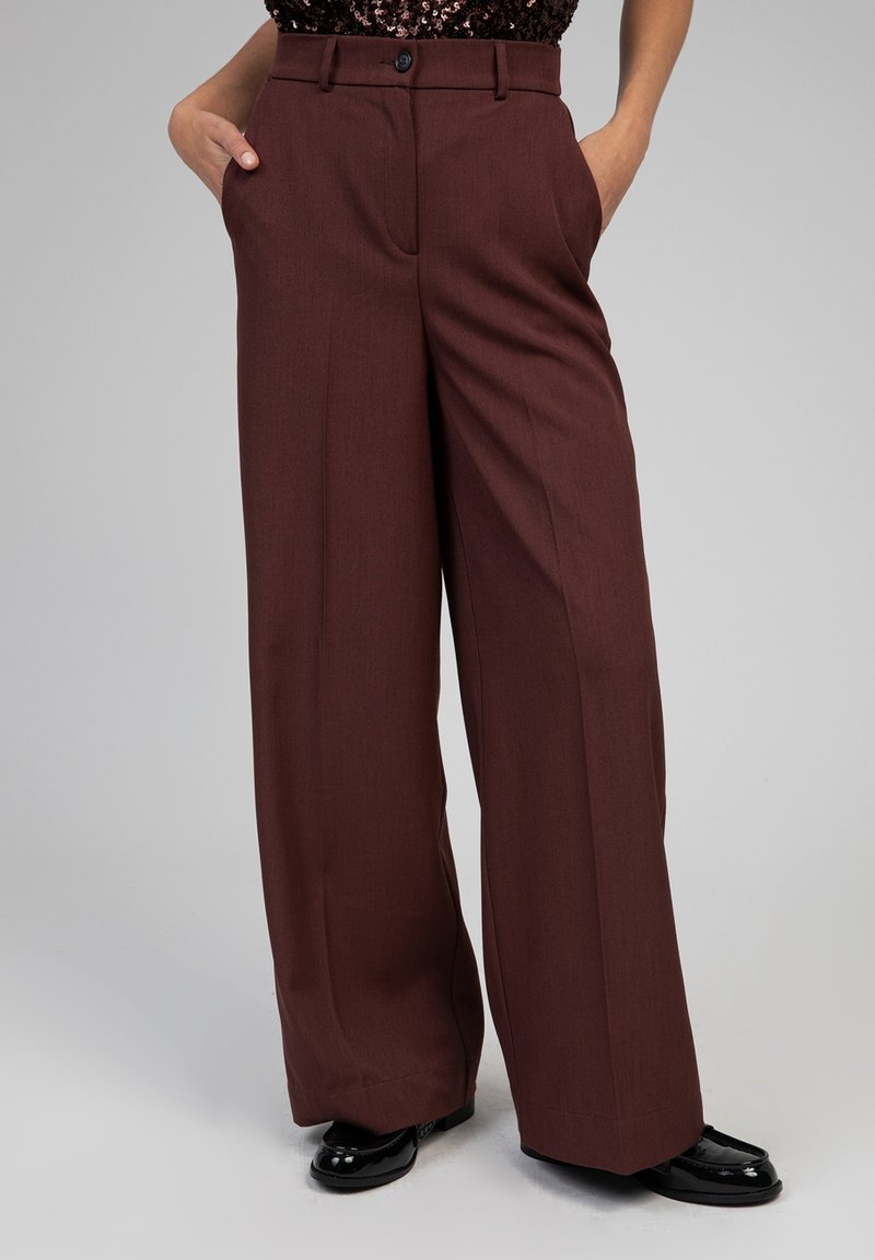 AN'GE PERLINA - Pantalon classique - chocolat