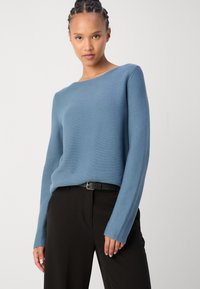 Marc O'Polo LONGSLEEVE BOAT NECK - Strickpullover - hazy blue
