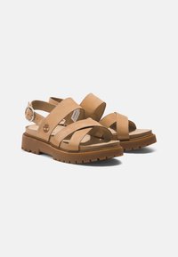 Timberland Platform sandals - medium beige nubuck