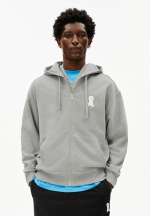 ICONIC Å SAROMIAAN - Felpa con zip - silver melange
