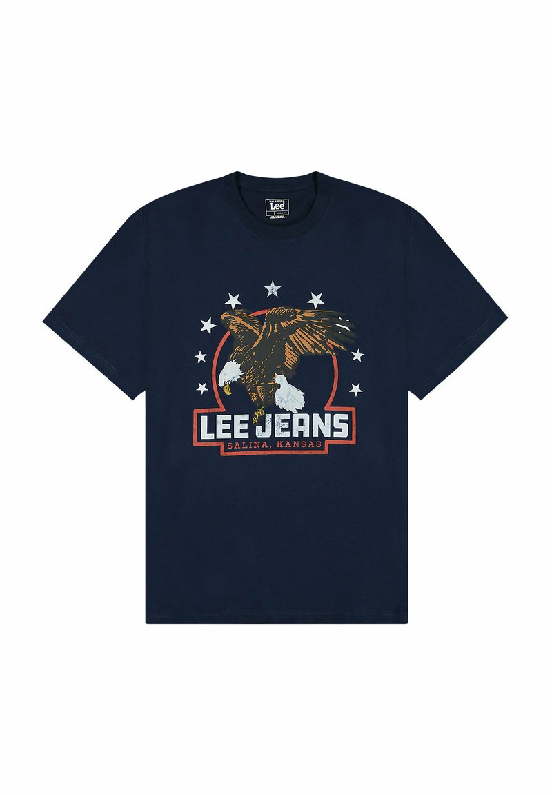 Lee T-shirt print donkerblauw