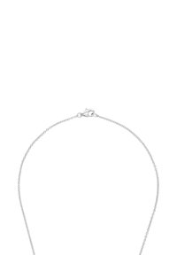 Srebrny naszyjnik z łańcuszka o delikatnym, teksturowanym wzorze. Posiada zapięcie typu lobster, jest lekki i ma smukły profil.
