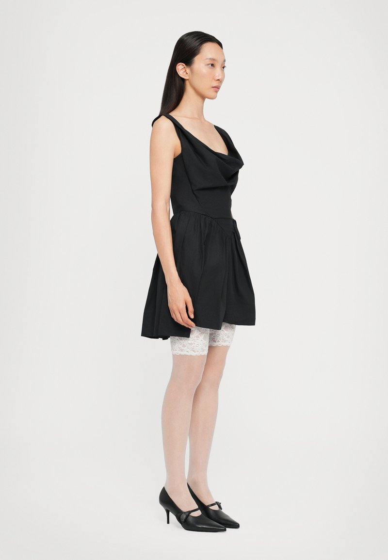 long sleeve black dress low back Jewel Long Sleeves Open Back Black Wedding Guest Dress, Black / L main image 0