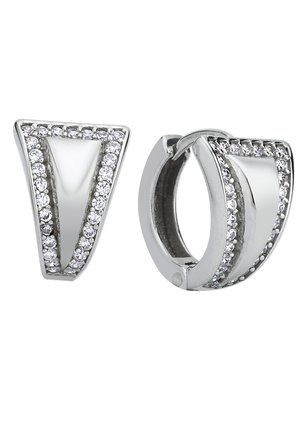 Balia CREOLE  - Earrings - weiß, silberfarben