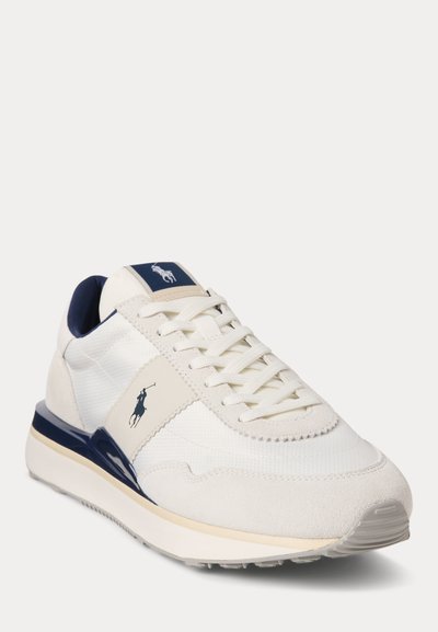 Polo Ralph Lauren TRAIN 89 SUEDE-PANELED SNEAKER UNISEX - Sapatilhas - deckwash white/newport navy