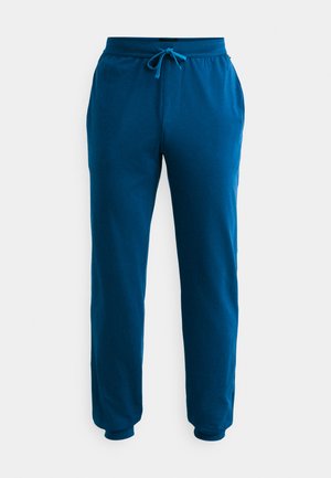 Pantalon de jogging bleu avec une taille élastique, cordon de serrage, poches latérales et coupe décontractée. Fabriqué en tissu doux et respirant.