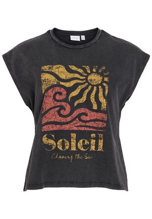 VILA, VIPETONE O NECK SUN TANK - T-shirt print - black beauty