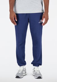 New Balance - ESSENTIALS STACKED LOGO  - Tracksuit bottoms - nb navy Thumbnail Image 1