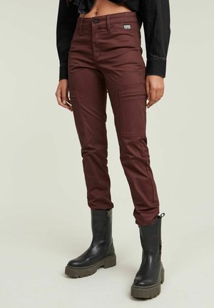 SKINNY CARGO 2.0 - Cargo trousers - dk port red