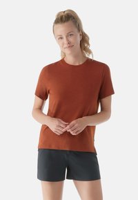 Smartwool PERFECT CREW SHORT SLEEVE  - T-shirt basique - pecan brown