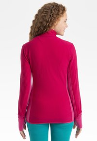 icebreaker MERINO DESCENDER ZIP - Felpa con zip - DARK PINK