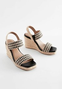 Next FOREVER COMFORT SQUARE TOE WEAVE - REGULAR FIT - Espadrilky - monochrome
