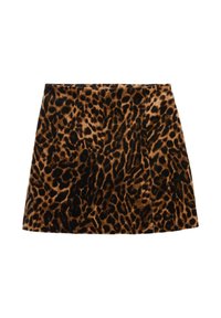 ANIMAL PRINT - Mini skirts  - brown mix