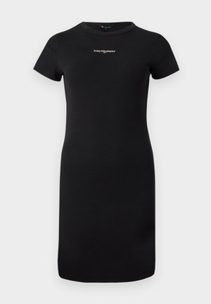 Tommy Jeans, SCRIPT DRESS - Jurk - black