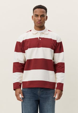ANDY STRIPED POLO SHIRT - Polokošeľa - bossa nova red
