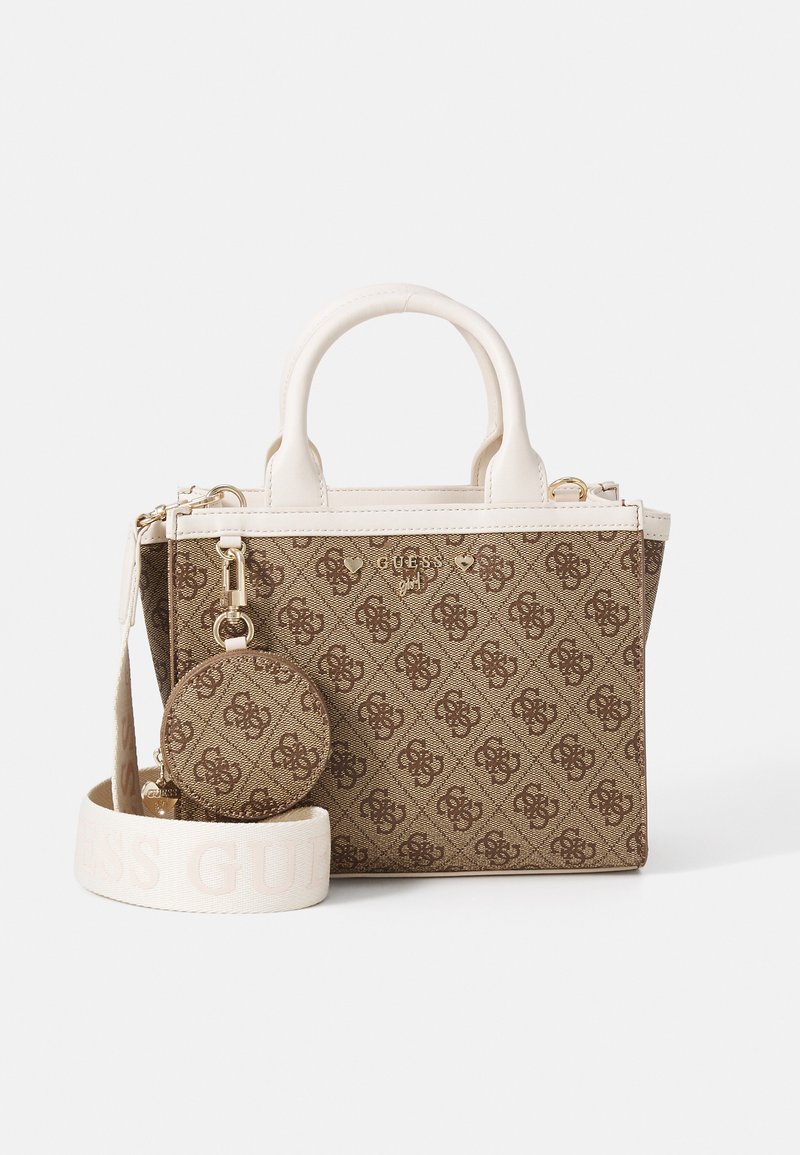 Guess TOTE BAG UNISEX SET - Rankinė - beige blanco
