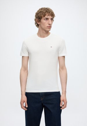 Tommy Jeans, SLIM TEE - T-Shirt basic - moonlight iris / ecru / black