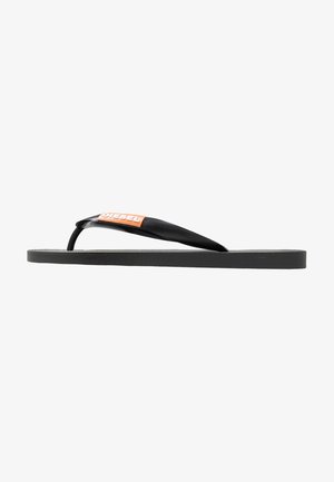 SA-BRIIAN - Chanclas de dedo - black/orange popsicle