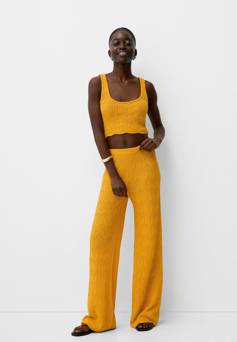 Bershka Top lichtgeel gemêleerd Bershka Top lichtgeel gemêleerd