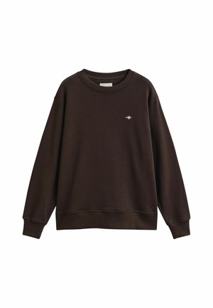 GANT, SHIELD C-NECK SWEAT - Sweatshirt - deep brown