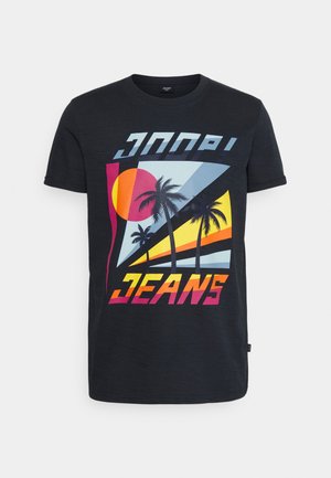 Print T-shirt - dark blue