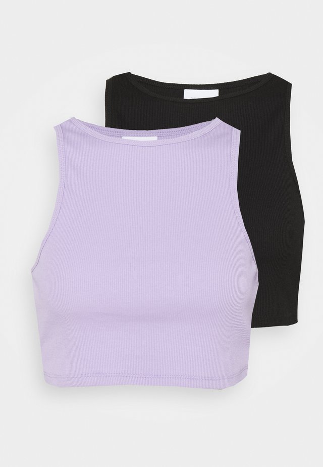 VIFELIA CROPPED TANK 2 PACK - Top - lavender/black